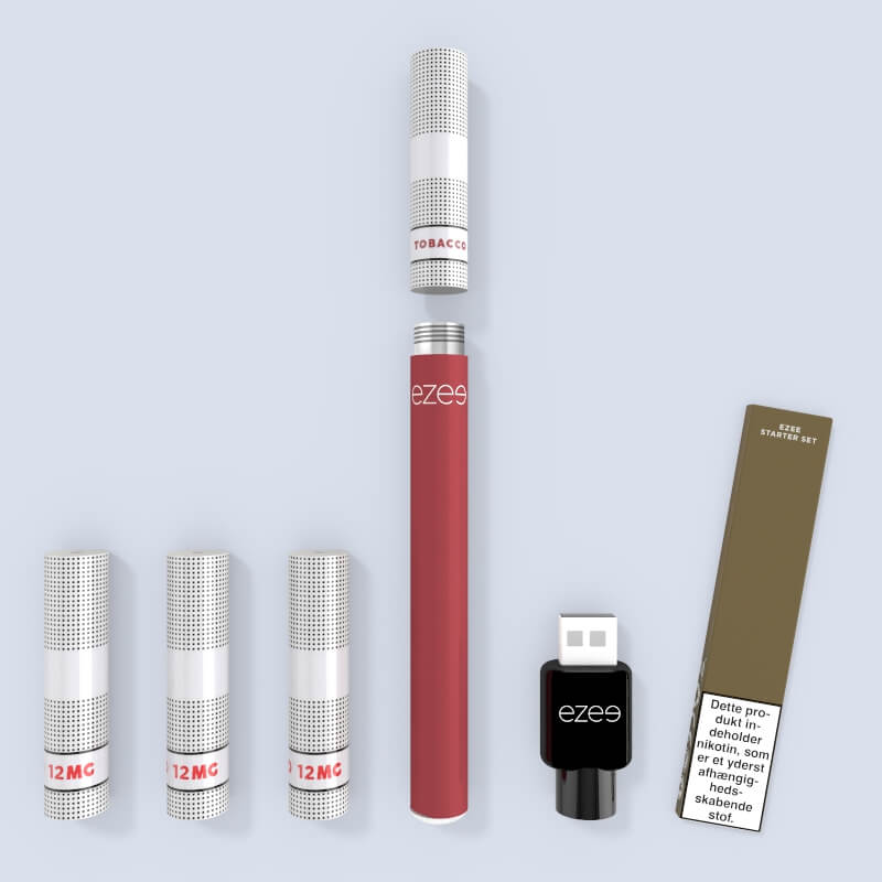 Ezee E-cigaret Startpakke Tobak 12mg Nikotin