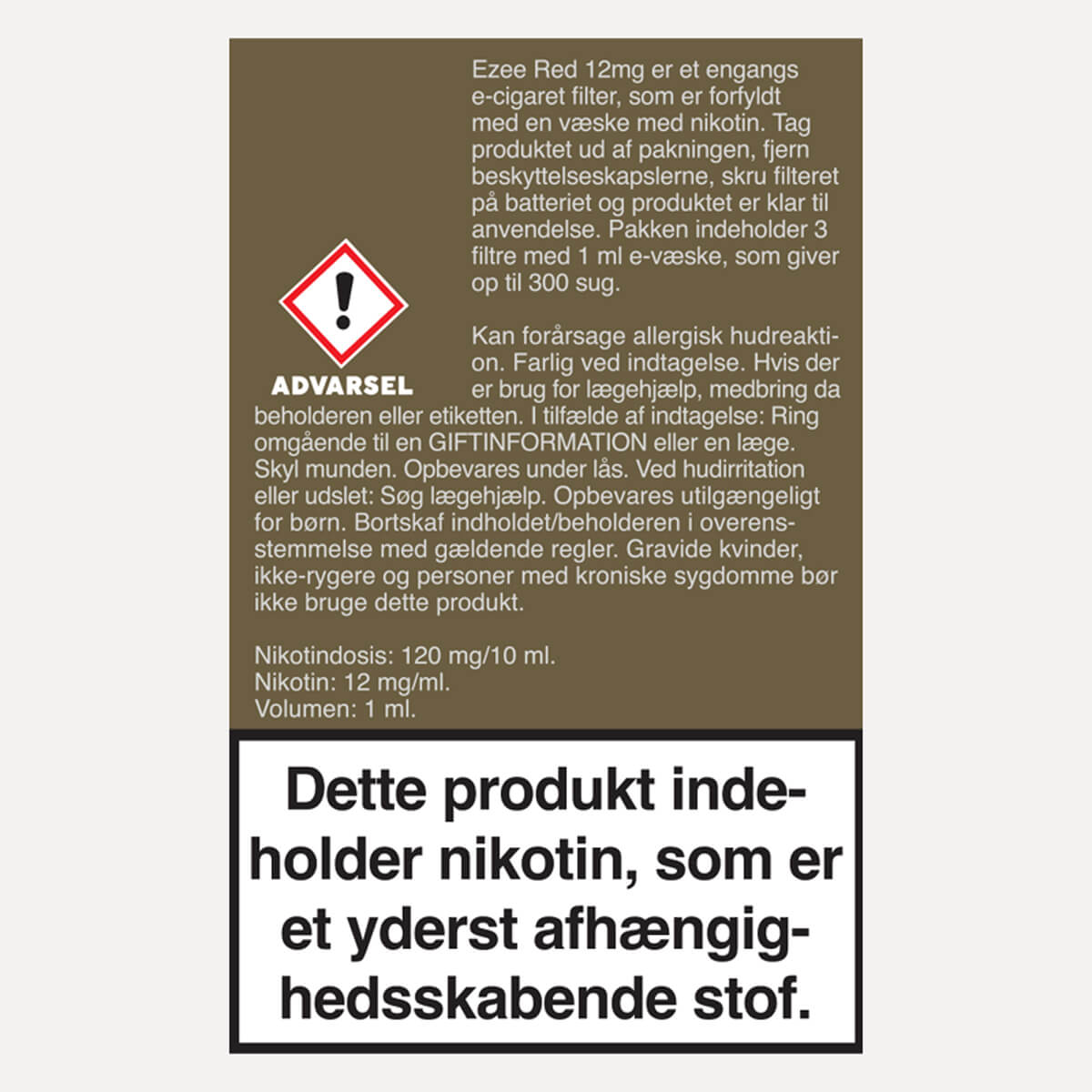 Ezee Red 12mg - E-cigaret filter med tobakssmag 36 Stk.
