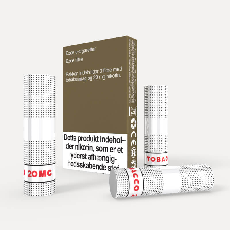 Ezee e-cigaret startpakke Grøn - Tobak 20mg