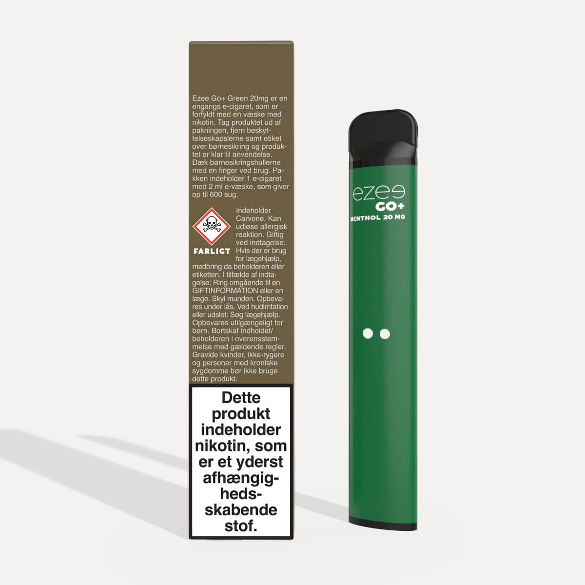 Ezee Go+ Green 20mg - Puff Bar med menthol smag 1 Stk.