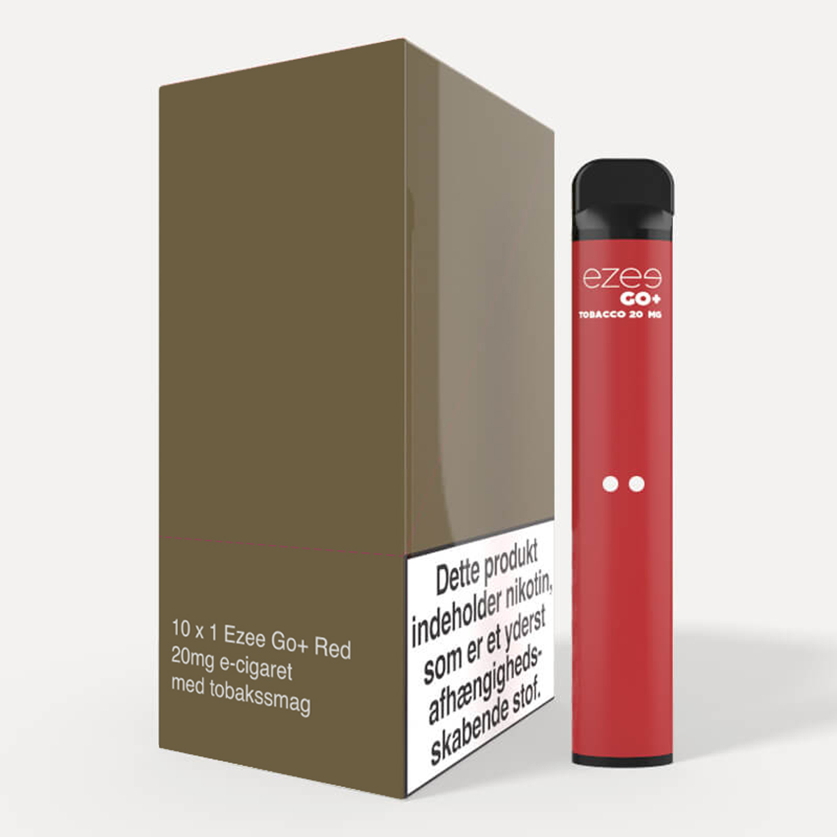 Ezee Go+ Red 20mg - Engangs vape med tobakssmag 10 Stk.