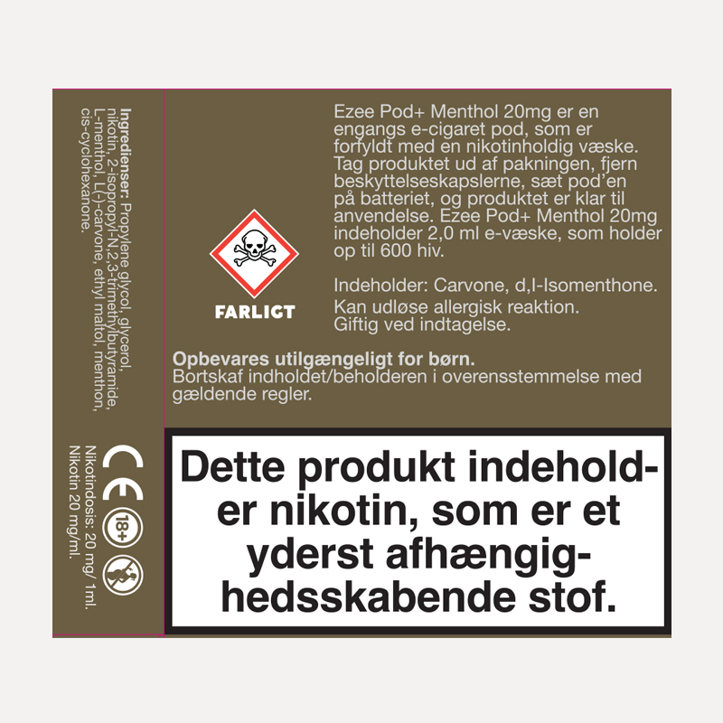 Ezee Pods Menthol 20mg/ml (x2)