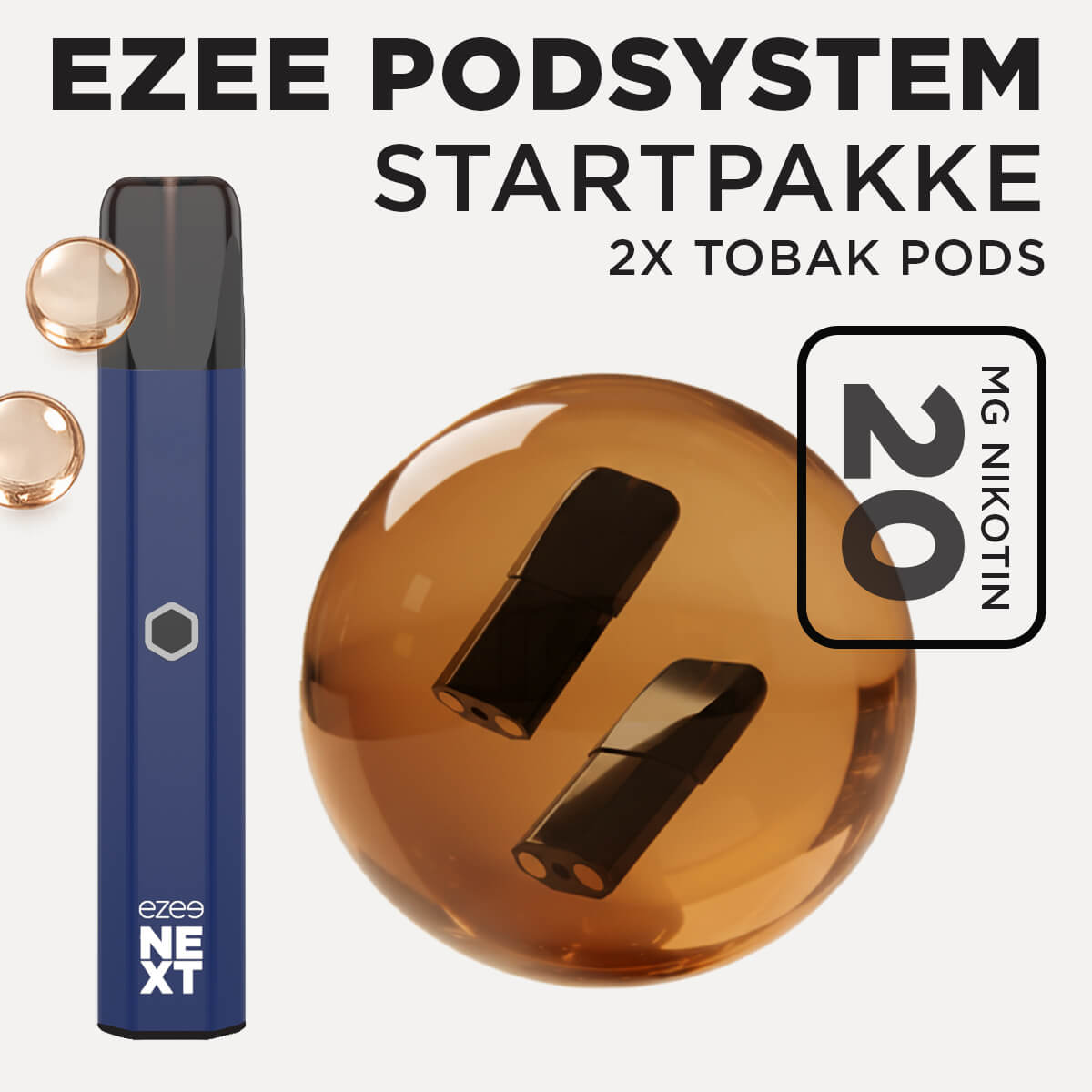 Ezee Next Puff Bar Kit Blå - Tobakssmag 20mg