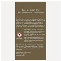 Ezee Go Green 0mg e-cigaret med Menthol smag Nikotinfri
