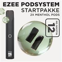 Ezee Next Pod startpakke Sort - Menthol smag 12mg nikotin