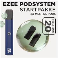 Ezee Next Pod startpakke Blå - Menthol smag 20mg nikotin