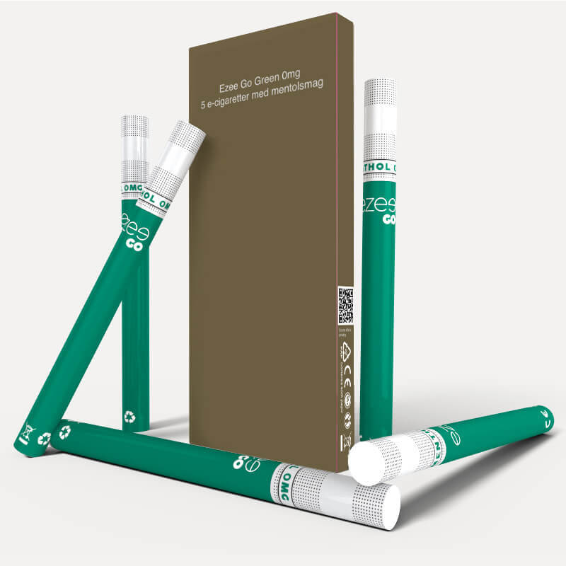 Ezee Go Green 0mg e-cigaret med Menthol smag Nikotinfri