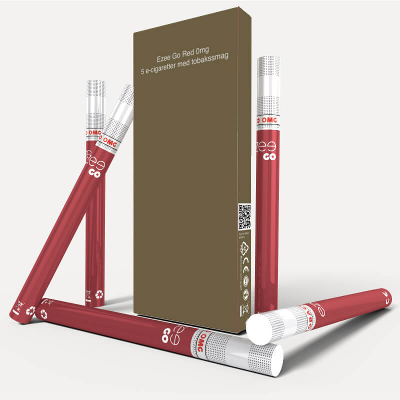 Ezee Go Red 0mg e-cigaret med Tobakssmag Nikotinfri