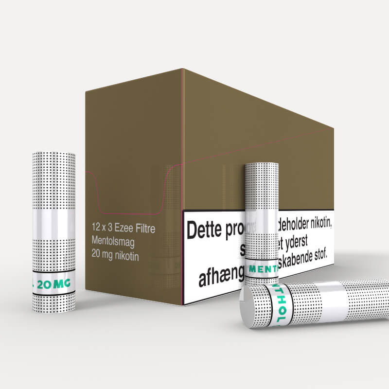 Ezee E-cigaret Filter Menthol 20mg Nikotin Pakke med 36